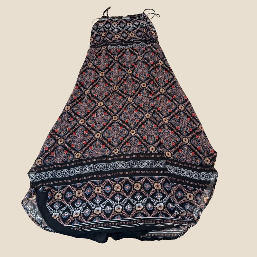 Melrose and Market Midi Dress Womens M Boho Paisley Summer Flowy
